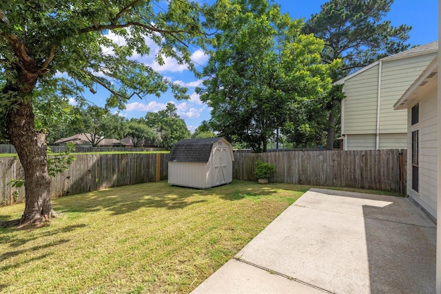 4303 Appalachian Trl, Houston, TX 77345 - fenced backyard with a patio area and a storage shed