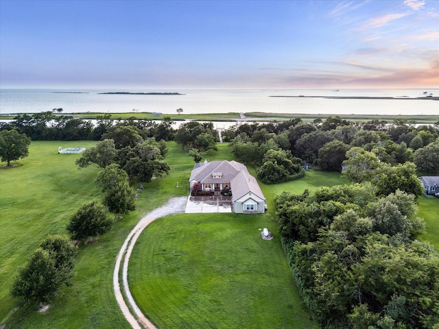 3848 S Main St, Anahuac, TX 77514 - aerial view at dusk of a water view
