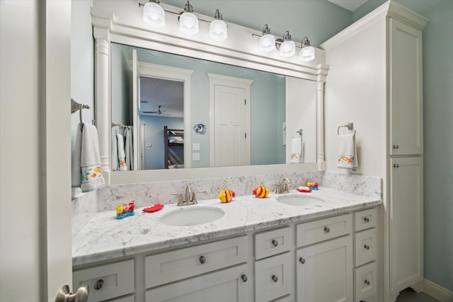 3848 S Main St, Anahuac, TX 77514 - full bath featuring double vanity