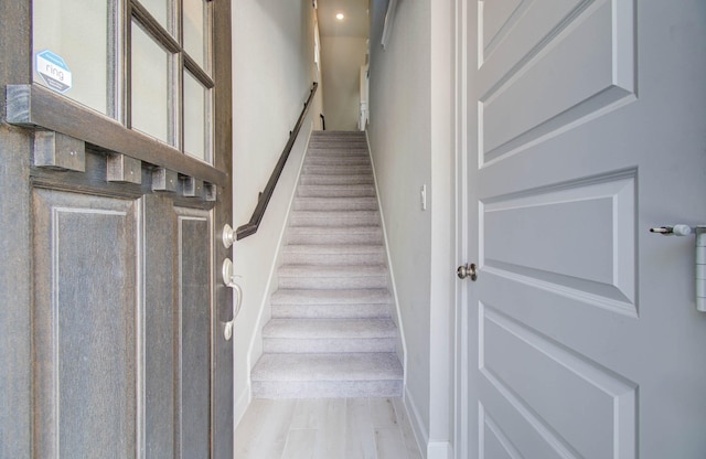 1912 Honey Mound Dr, Houston, TX 77080 - stairs with baseboards