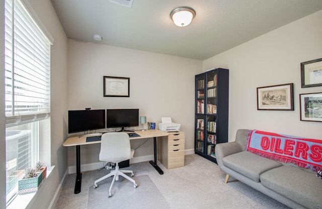1912 Honey Mound Dr, Houston, TX 77080 - office featuring light carpet and baseboards