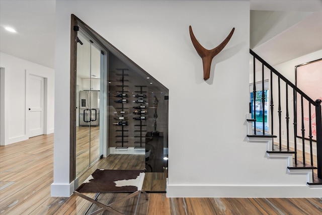 5623 Oak Trail Ln, Houston, TX 77091 - wine cellar featuring wood finished floors