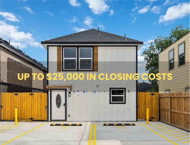 2310 Wavell St, Houston, TX 77088 - view of front of home with roof with shingles and board and batten siding