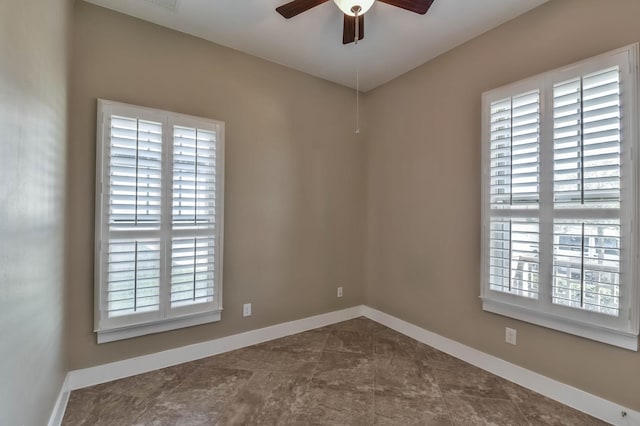 16803 Amelia Island Dr, Cypress, TX 77433 - unfurnished room with ceiling fan and baseboards