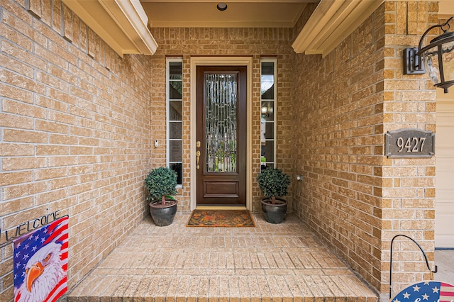 9427 Fern Wood Frst, Houston, TX 77040 - doorway to property with brick siding