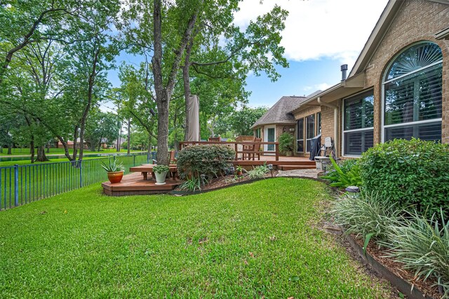 9427 Fern Wood Frst, Houston, TX 77040 - view of yard featuring a deck