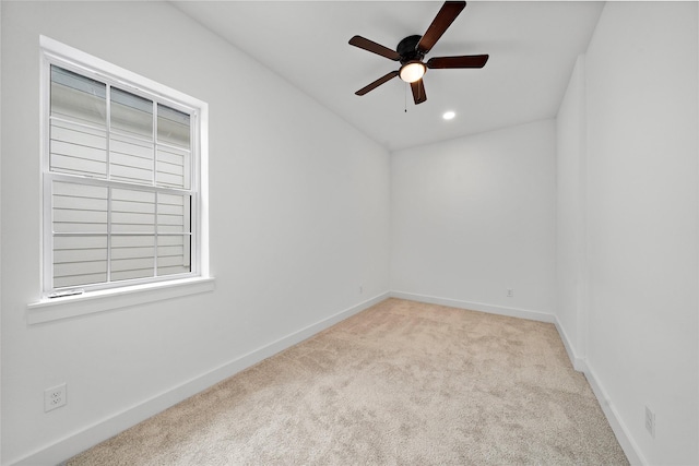 2012 Chew St, Houston, TX 77020 - carpeted spare room with ceiling fan and recessed lighting