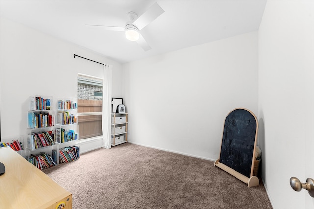 7202 Cordgrass Prairie Ln, Katy, TX 77493 - miscellaneous room with carpet and ceiling fan
