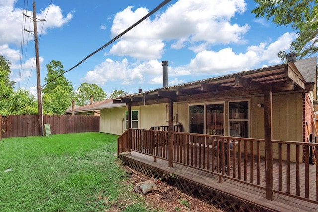 6510 Barrygate Dr, Spring, TX 77373 - back of property with a fenced backyard and a deck