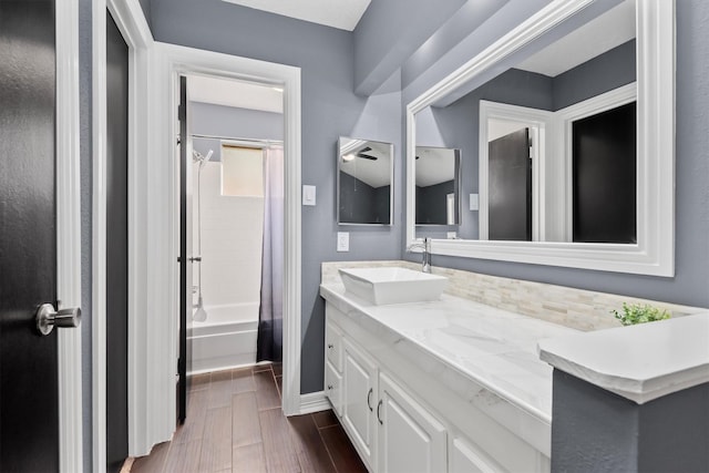 6510 Barrygate Dr, Spring, TX 77373 - bathroom featuring vanity and shower / bath combo