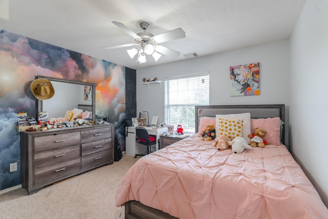 3618 Avalon Spring Ln, Spring, TX 77386 - carpeted bedroom with a ceiling fan
