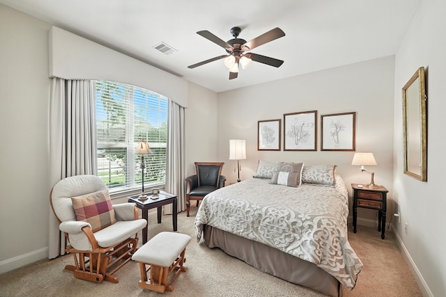 4118 Sage Brush Ct, Manvel, TX 77578 - carpeted bedroom with baseboards and a ceiling fan