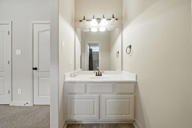 4118 Sage Brush Ct, Manvel, TX 77578 - bathroom with vanity and baseboards