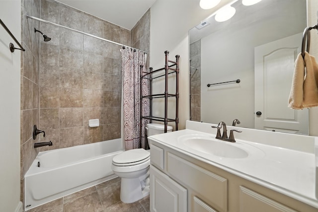 4118 Sage Brush Ct, Manvel, TX 77578 - bathroom featuring vanity, shower / tub combo, and tile patterned floors