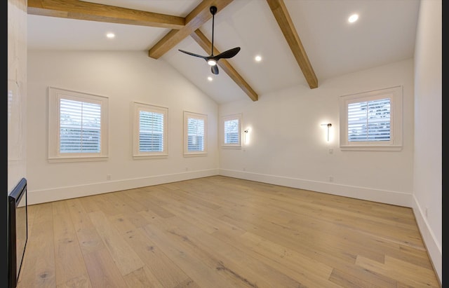 3909 Ella Blvd, Houston, TX 77018 - spare room with a ceiling fan, healthy amount of natural light, light wood-type flooring, and recessed lighting