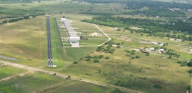 aerial view with a rural view