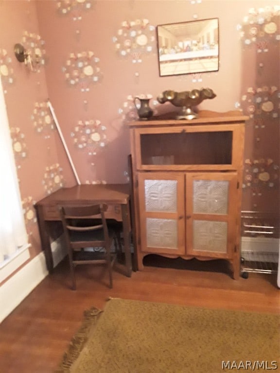 interior space featuring hardwood / wood-style floors