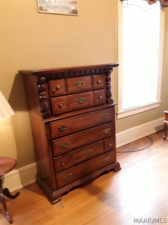 details featuring light hardwood / wood-style flooring
