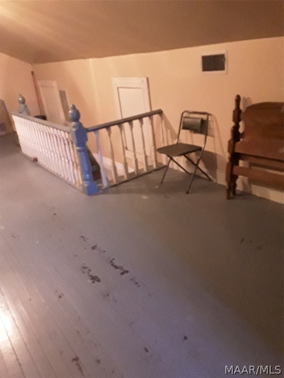 interior space with hardwood / wood-style flooring
