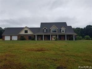 view of front of home with a front yard