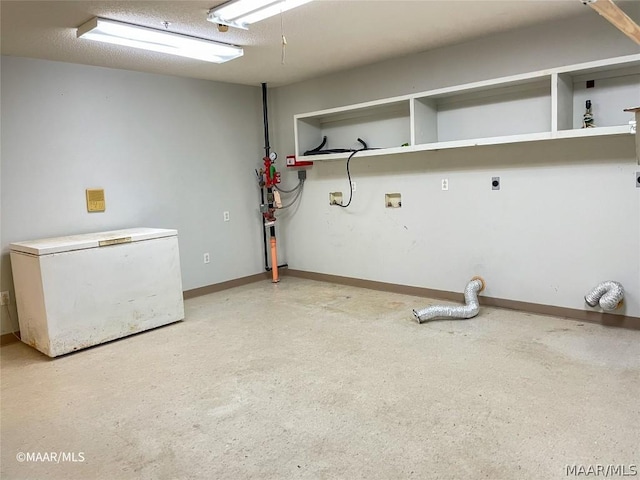 washroom featuring hookup for an electric dryer and hookup for a washing machine