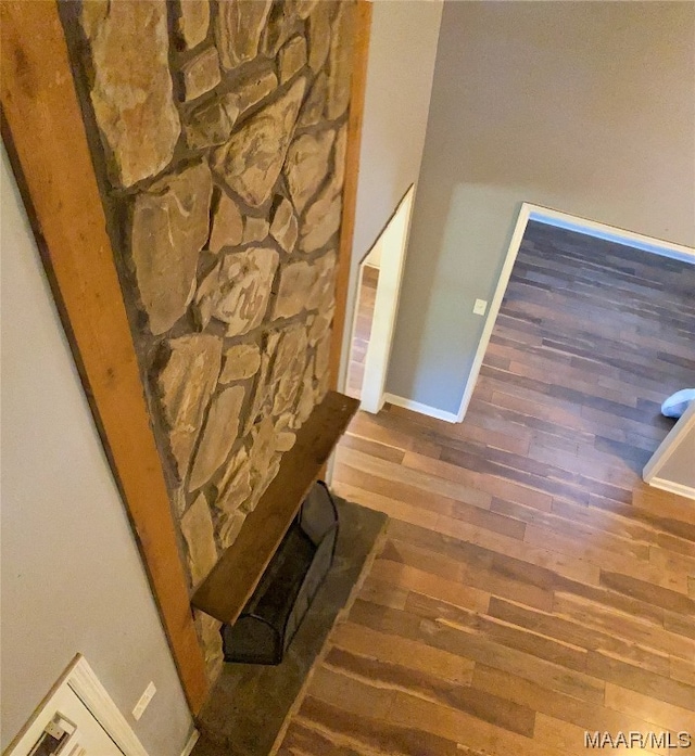 room details featuring dark hardwood / wood-style floors