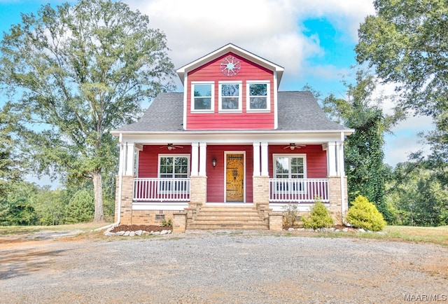 craftsman-style house featuring covered porch