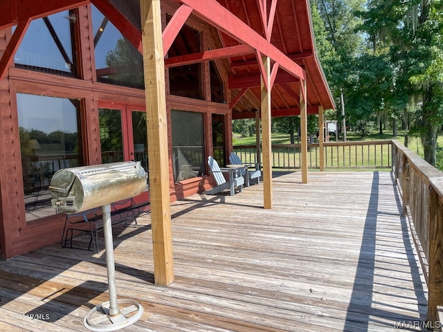 view of wooden terrace