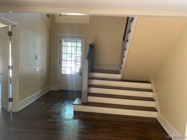 interior space featuring dark hardwood / wood-style floors