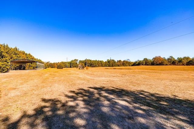 view of yard with a carport
