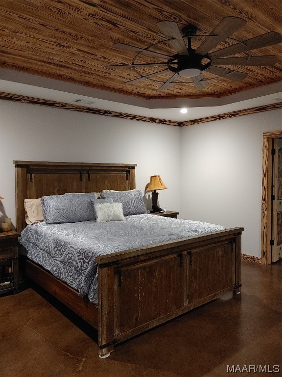 115 County Road 489th Rd, Verbena, AL 36091 - bedroom featuring wood ceiling and ceiling fan
