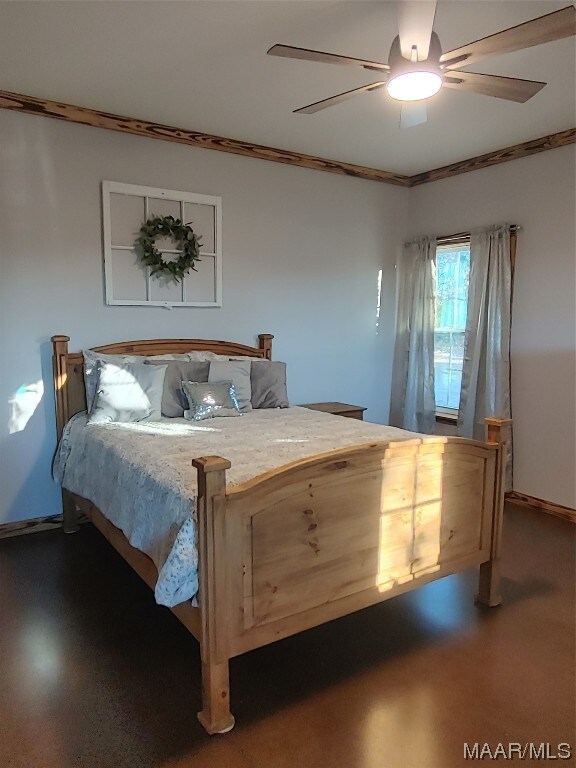115 County Road 489th Rd, Verbena, AL 36091 - bedroom featuring crown molding and ceiling fan