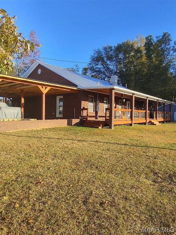 115 County Road 489th Rd, Verbena, AL 36091 - exterior space with a front yard