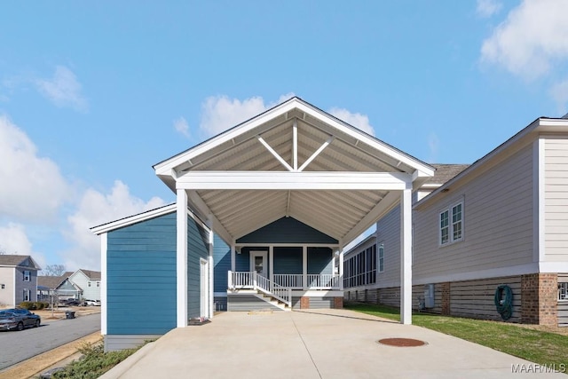 view of front of home with a porch