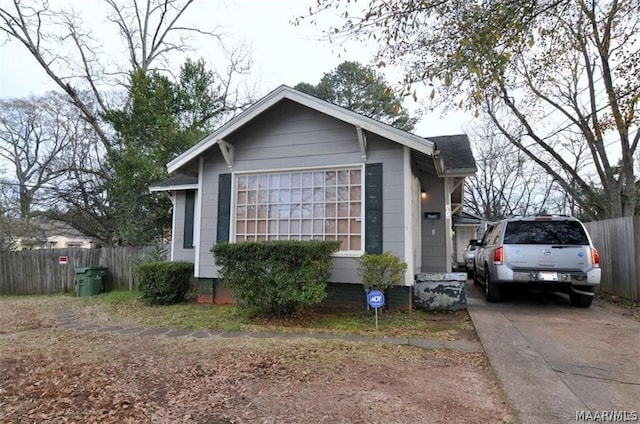 view of bungalow-style house