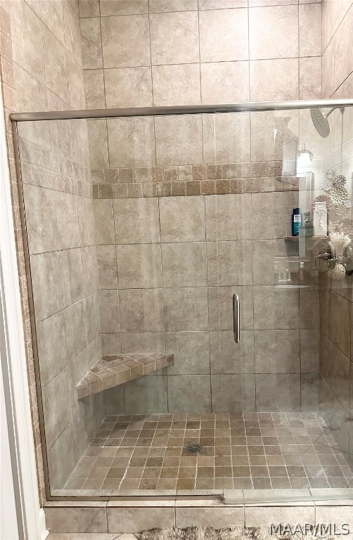 bathroom with walk in shower