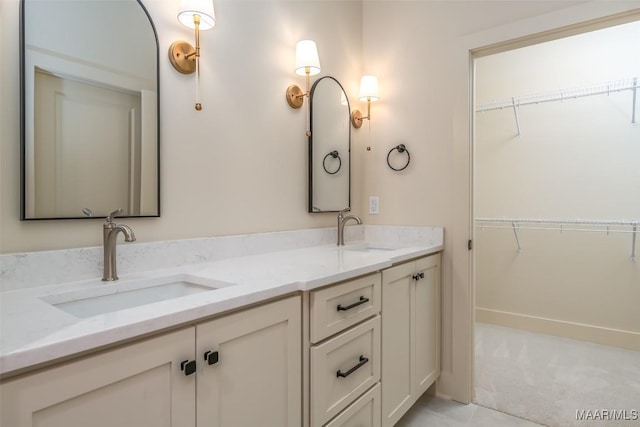 bathroom with vanity