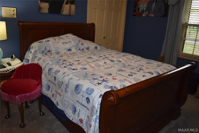 view of carpeted bedroom