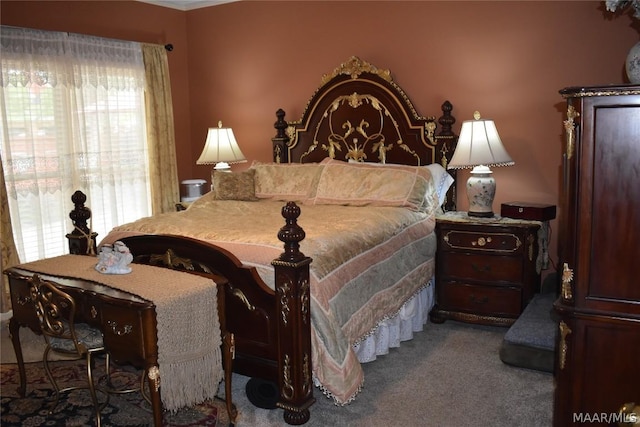 view of carpeted bedroom