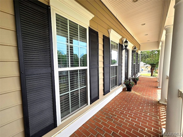 view of patio / terrace with a porch