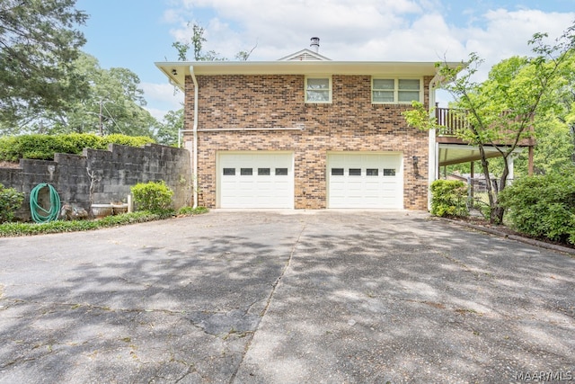 view of property featuring a garage