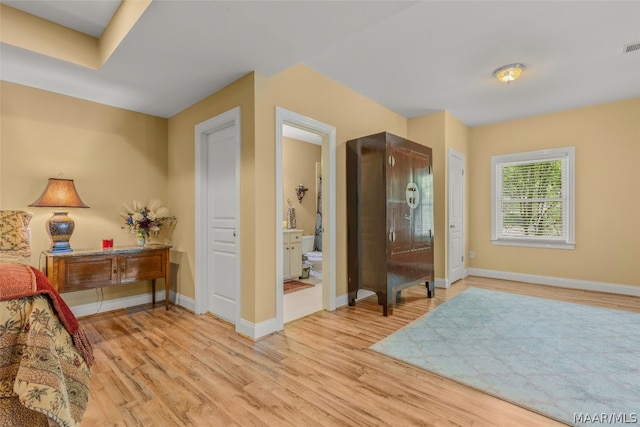 entrance foyer with light hardwood / wood-style floors