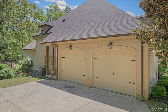 garage with central AC