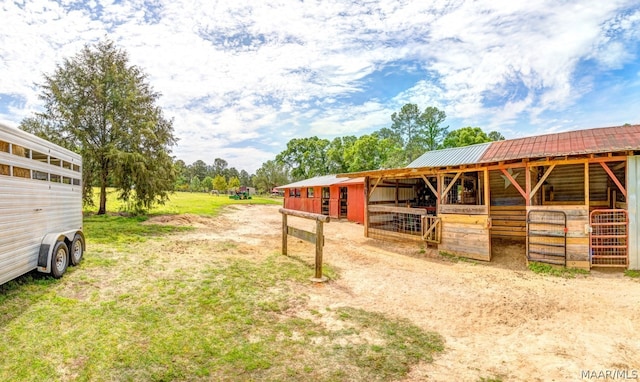 view of horse barn