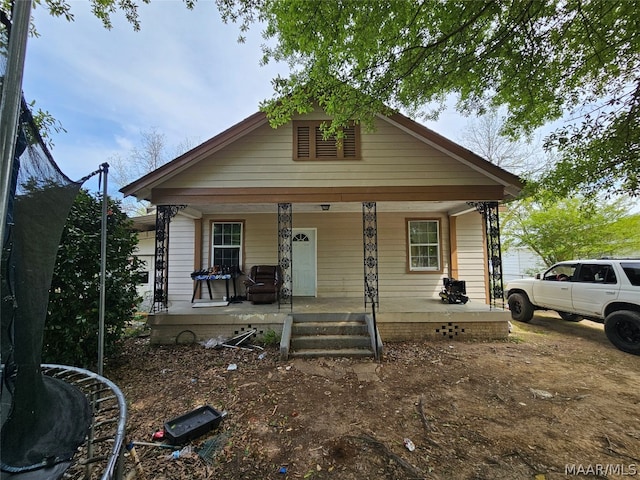 view of front of house with a porch