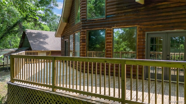 view of wooden deck