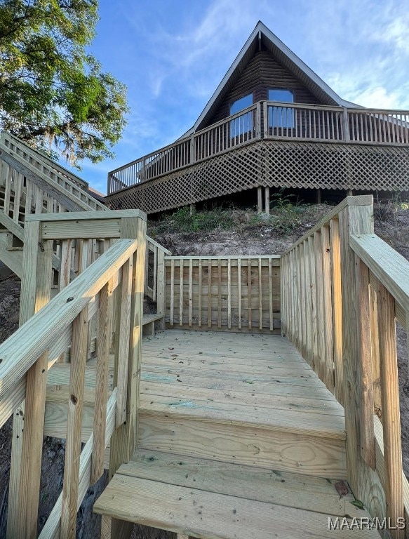 view of wooden deck