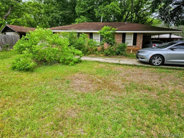 view of front of house with a carport