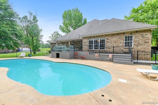 view of pool with a patio