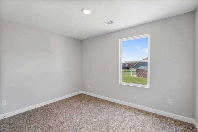 view of carpeted empty room